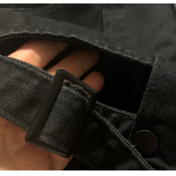 Skirt Black Denim Mid Rise Mini Skirt Shein NEW WITHOUT TAGS Size L - Picture 4 of 13